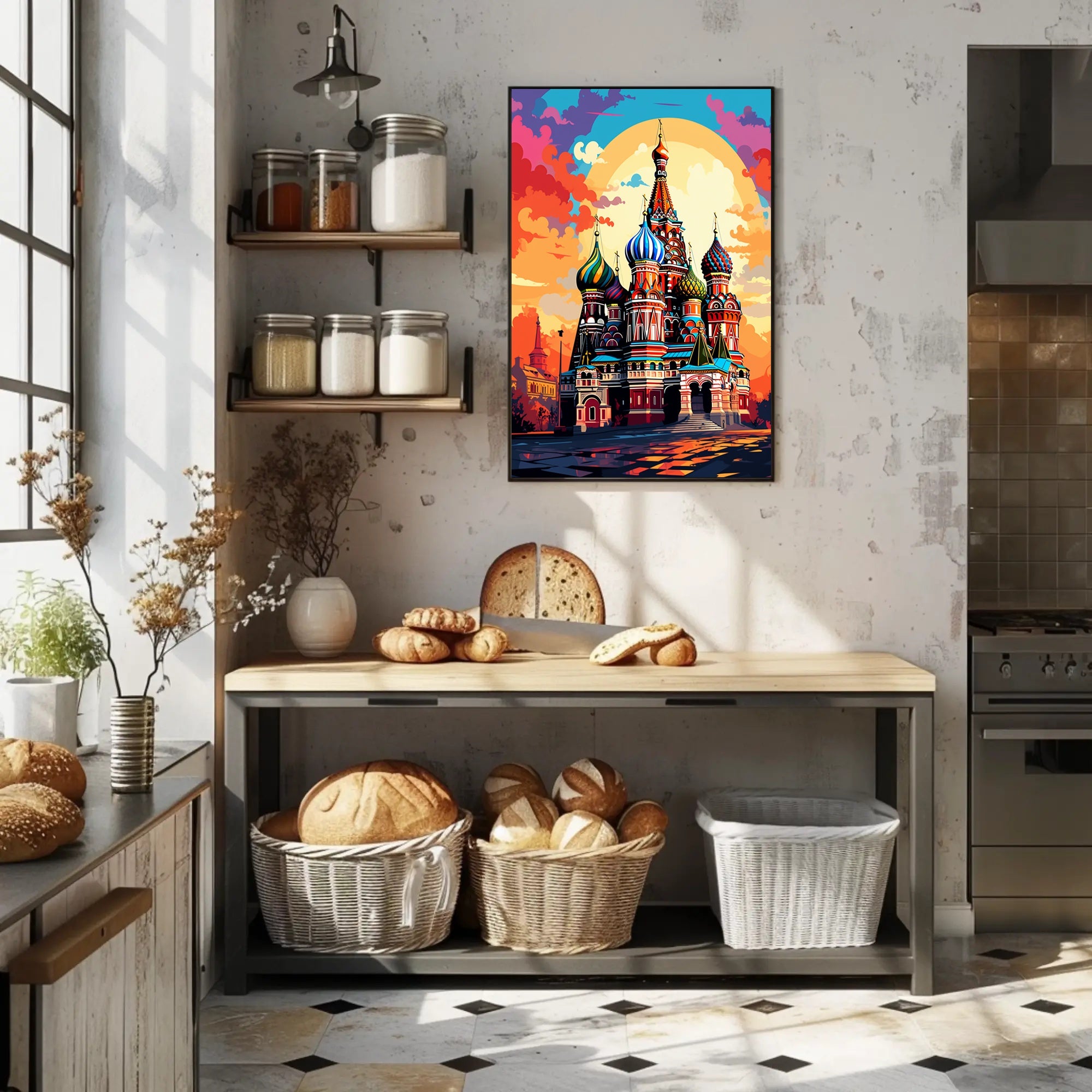 Vibrant St. BasilS Cathedral Poster