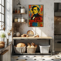 Franklin Pierce 14th President of the United States Street Art Mashup Poster