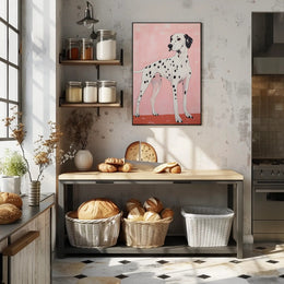 Dalmatian Portrait Poster Modern Minimalist Wall Art