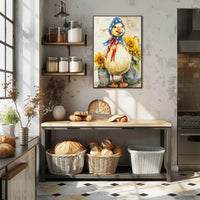 Chubby Goose In Star Spangled Bonnet Artwork Poster