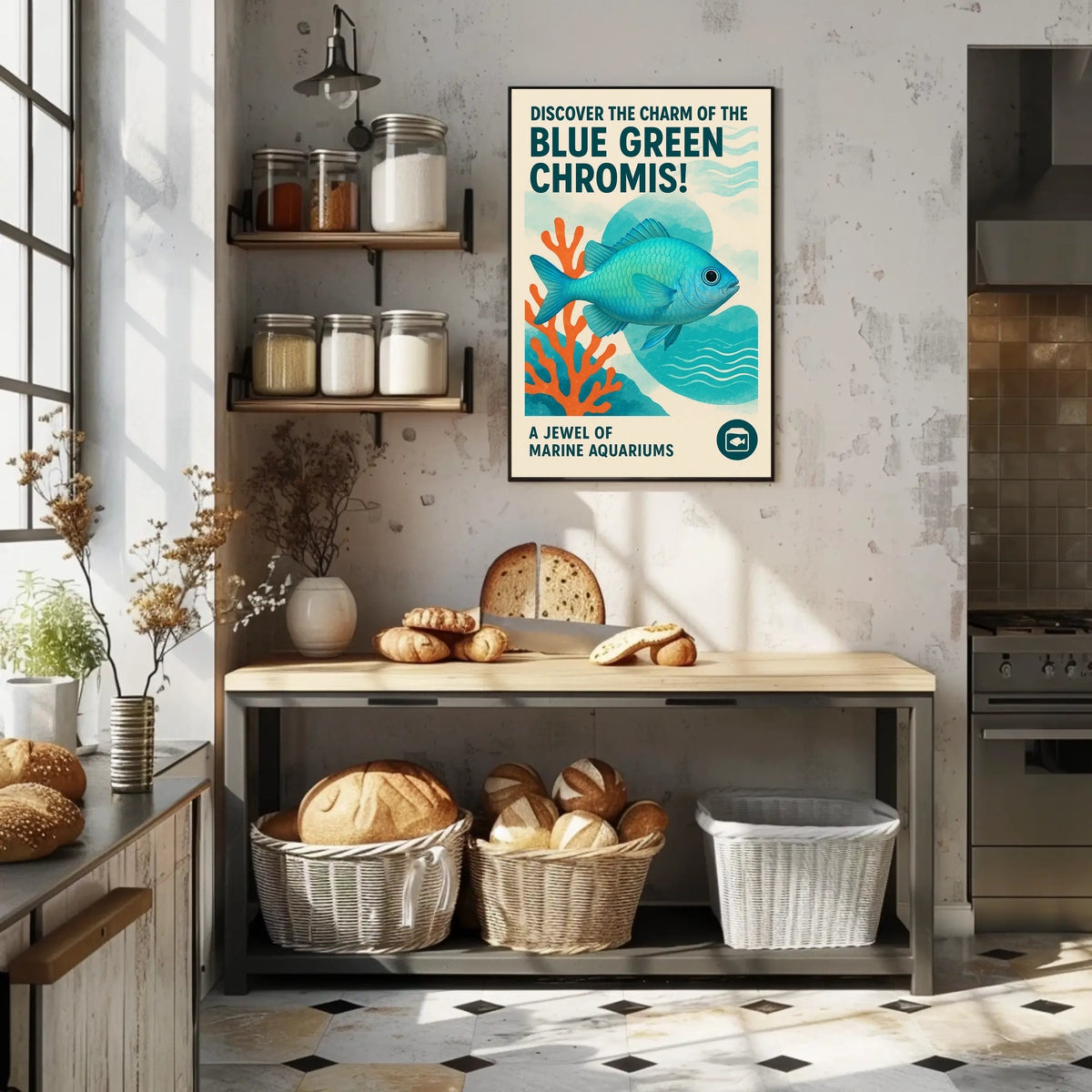 Discover the Charm of the Blue Green Chromis Poster