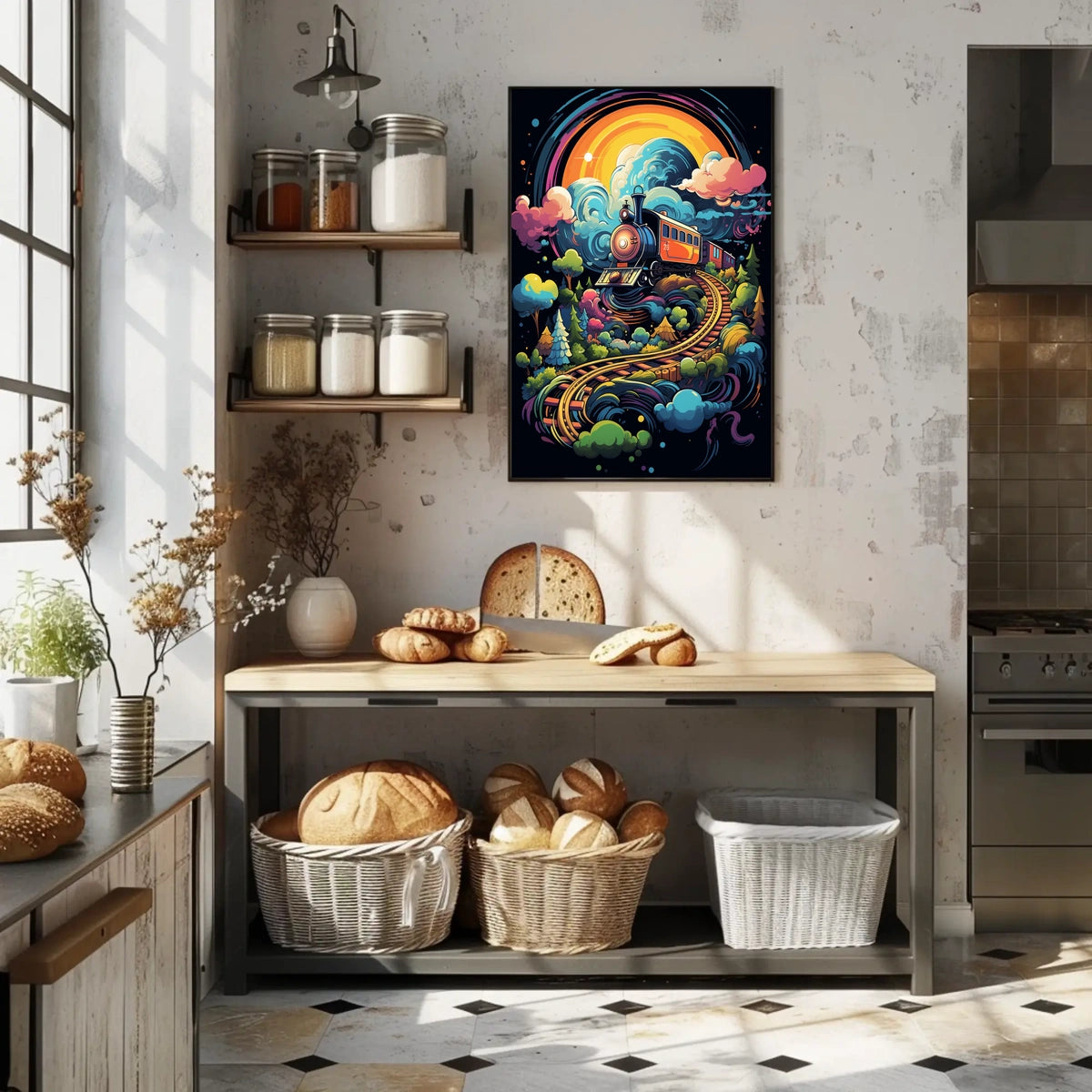 Whimsical Train Journey Poster