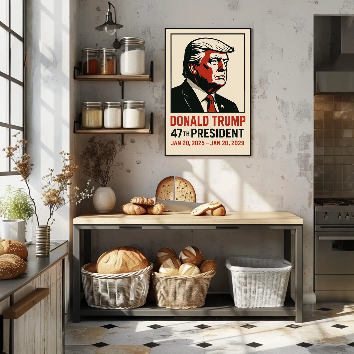 Trump 47th President Patriotic Wall Art Poster