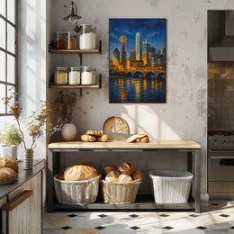 Dallas Skyline at Dusk Poster