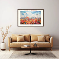 Vibrant Berlin Flower Market Skyline Urban or Cityscape Poster