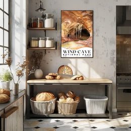 Wind Cave Watercolor Wall Art Poster