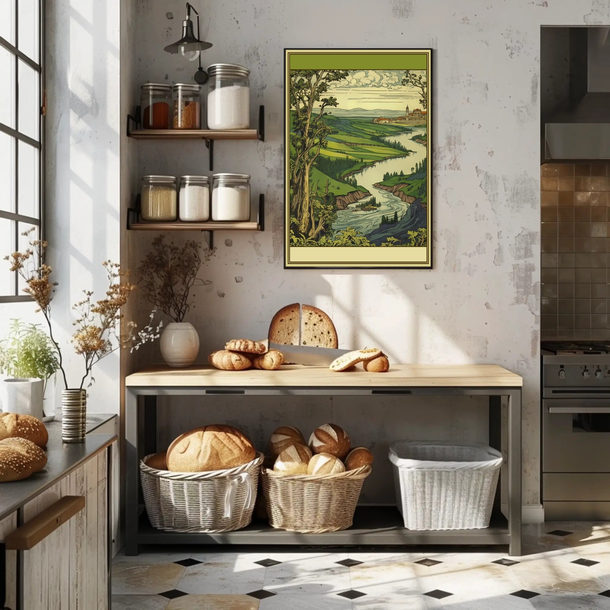 Serene River Valley Poster