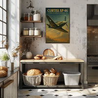 Curtiss XP-46 Vintage WWII Aviation Poster