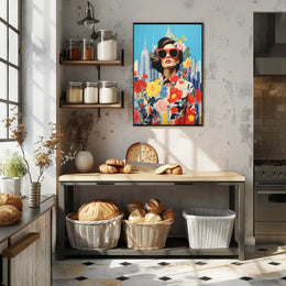 Vibrant Urban Fashion Cityscape Poster Modern Wall Art