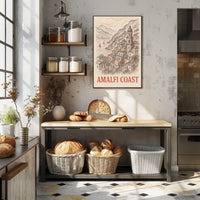 Amalfi Coast Poster Wall Art 18x24 Coastal Decor Coastal View