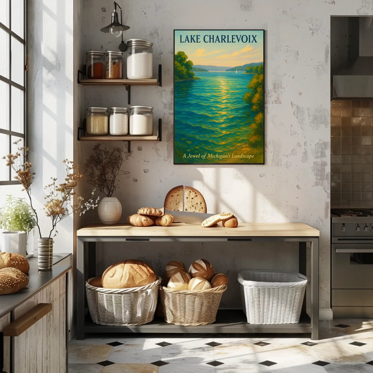 Lake Charlevoix Serenity Scene Travel Poster