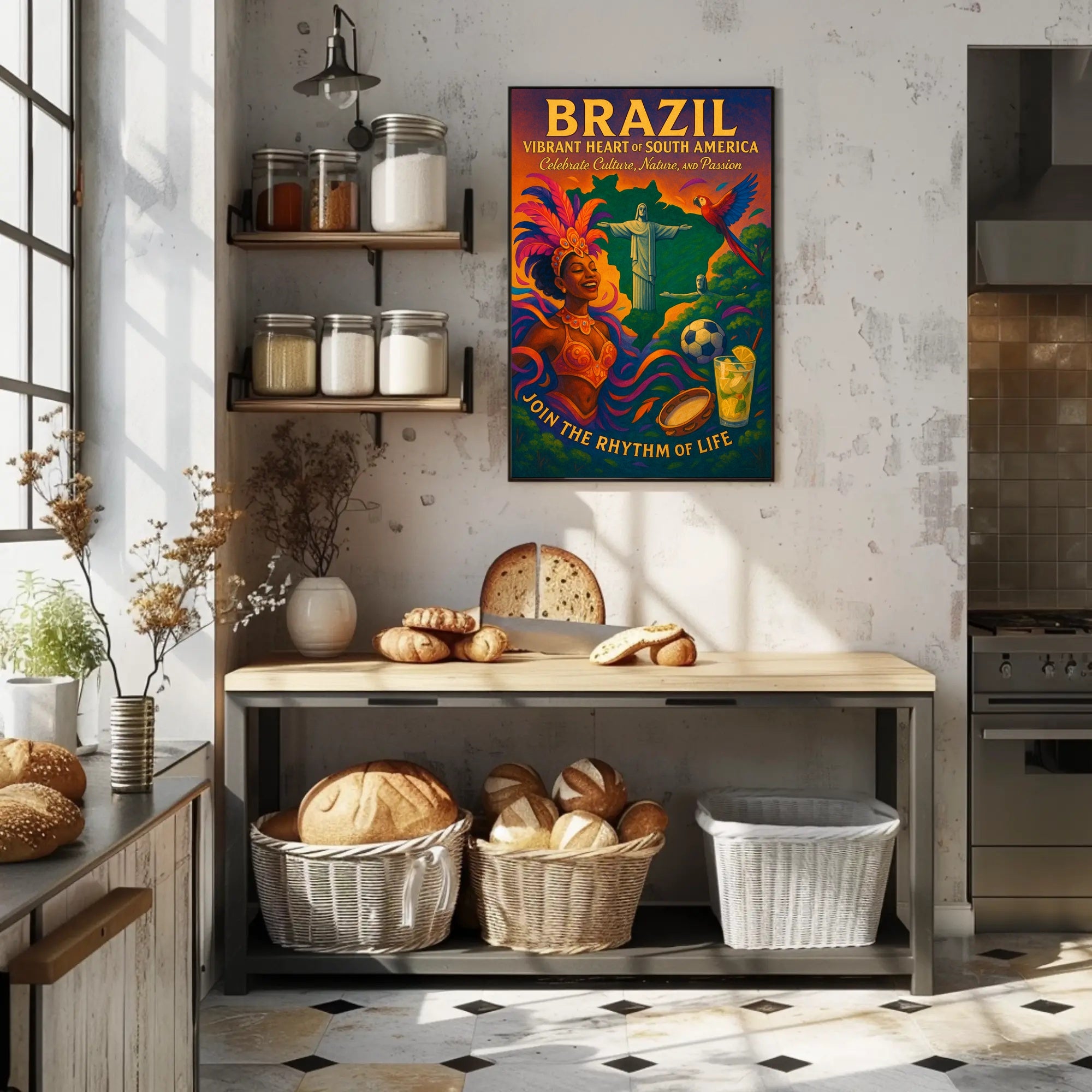 Vibrant Heart of South America Poster