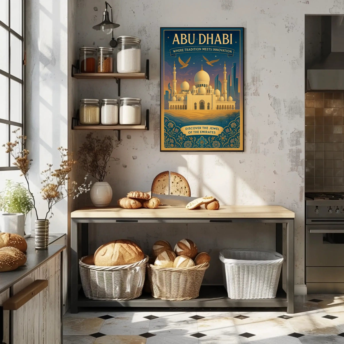 Abu Dhabi Skyline Art Poster