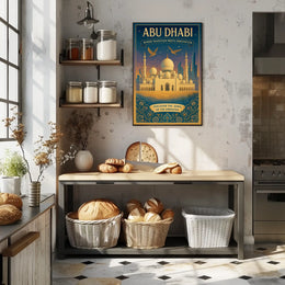 Abu Dhabi Skyline Art Poster