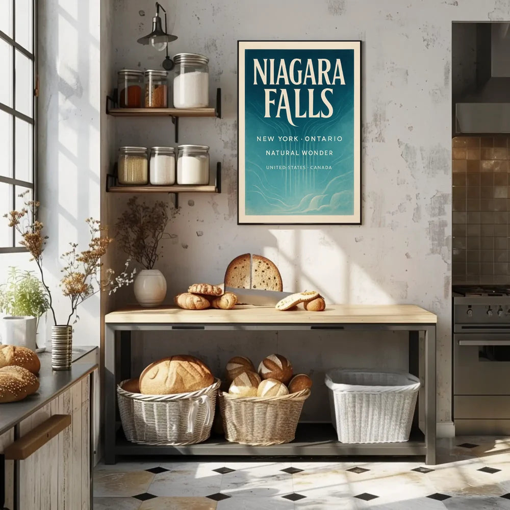Niagara Falls Vintage Travel Art Poster PosterGoat