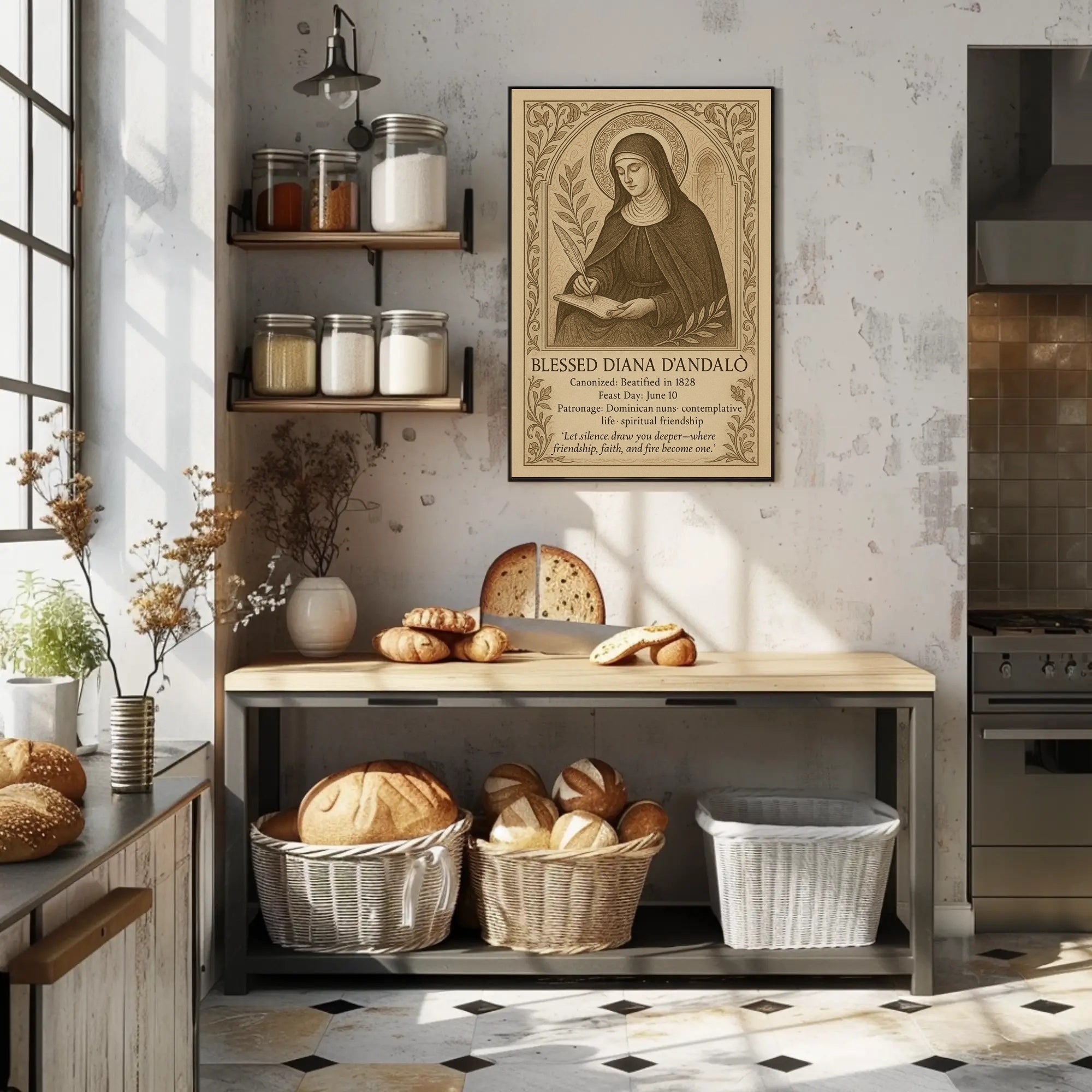 Blessed Diana d'Andalò Religious Heritage Poster