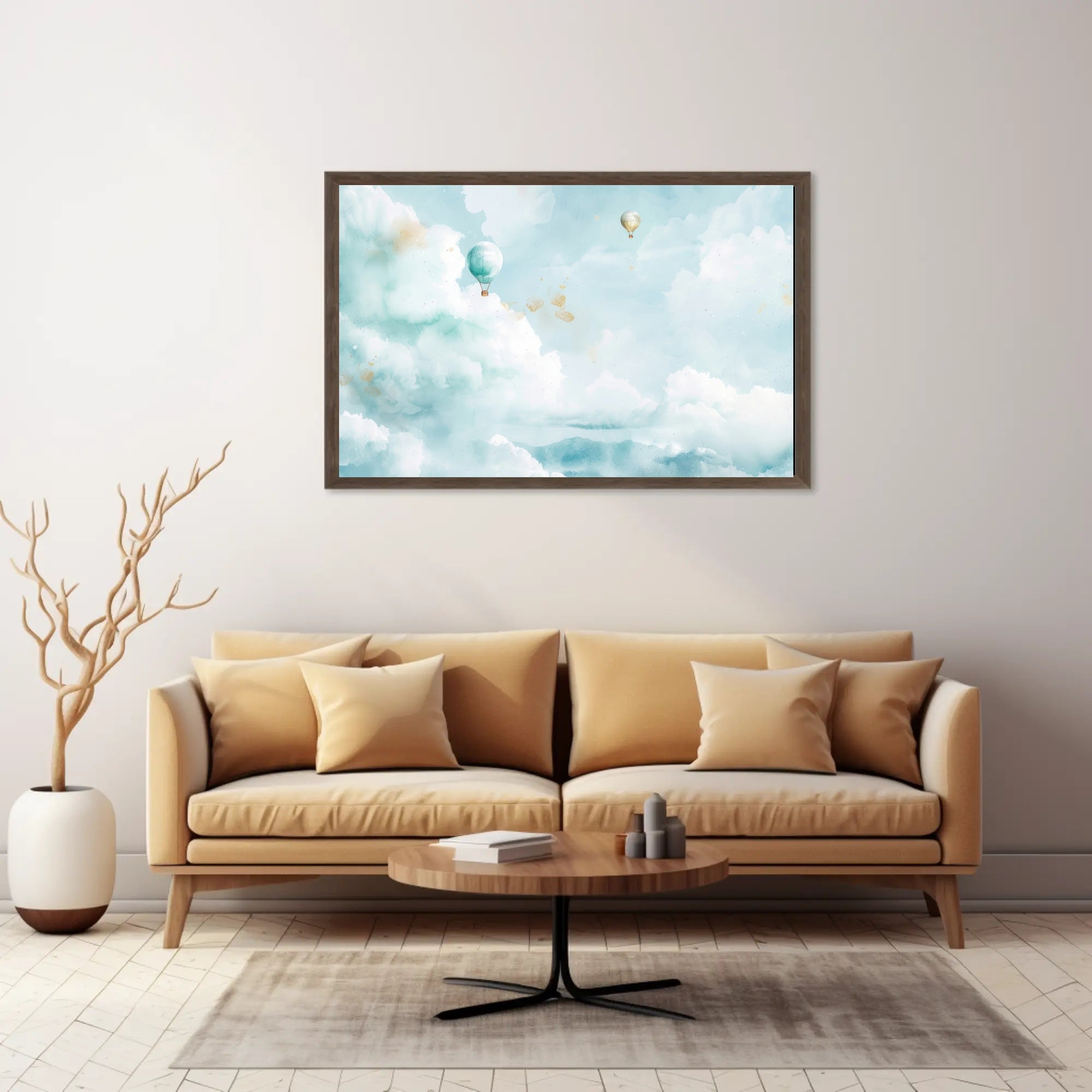Dreamy Skies and Hot Air Balloons Poster PosterGoat