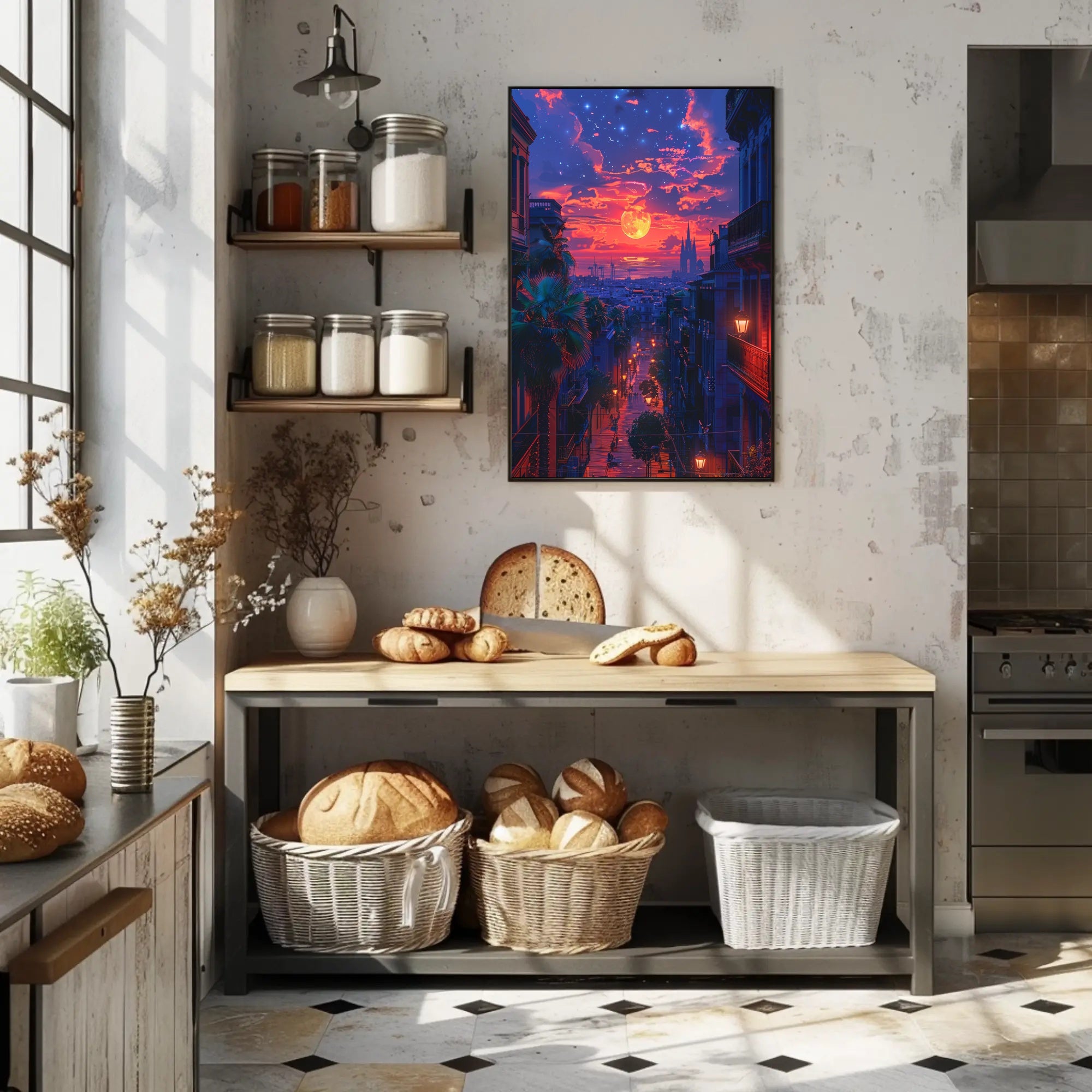 Enchanted Evening in the City Art Poster Print for Home Decor PosterGoat