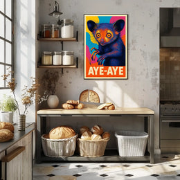 Aye-Aye Illustration Poster
