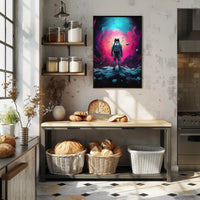 Cosmic Astronaut Adventure Art Print - Futuristic Sci-Fi Poster