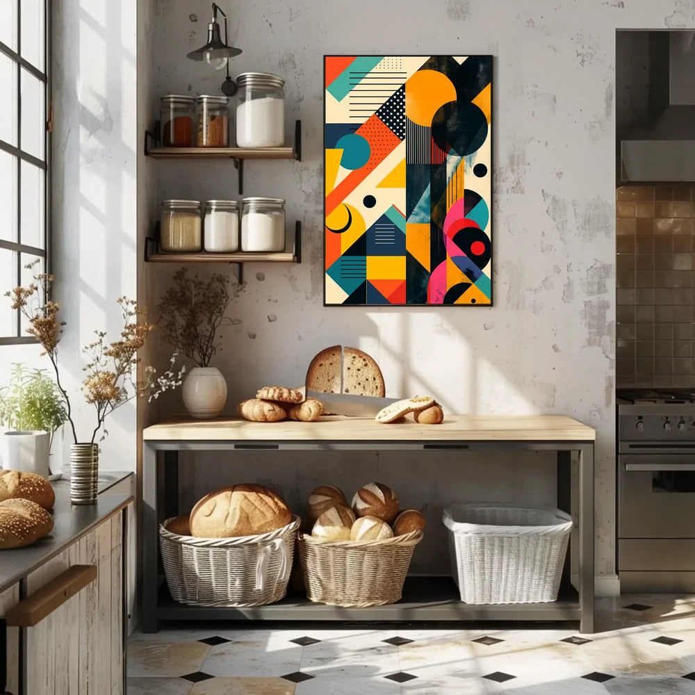 Modern Abstract Geometric Art Print - Abstract or Artistic Poster