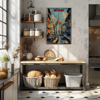 Milan Cathedral Urban Scene Poster