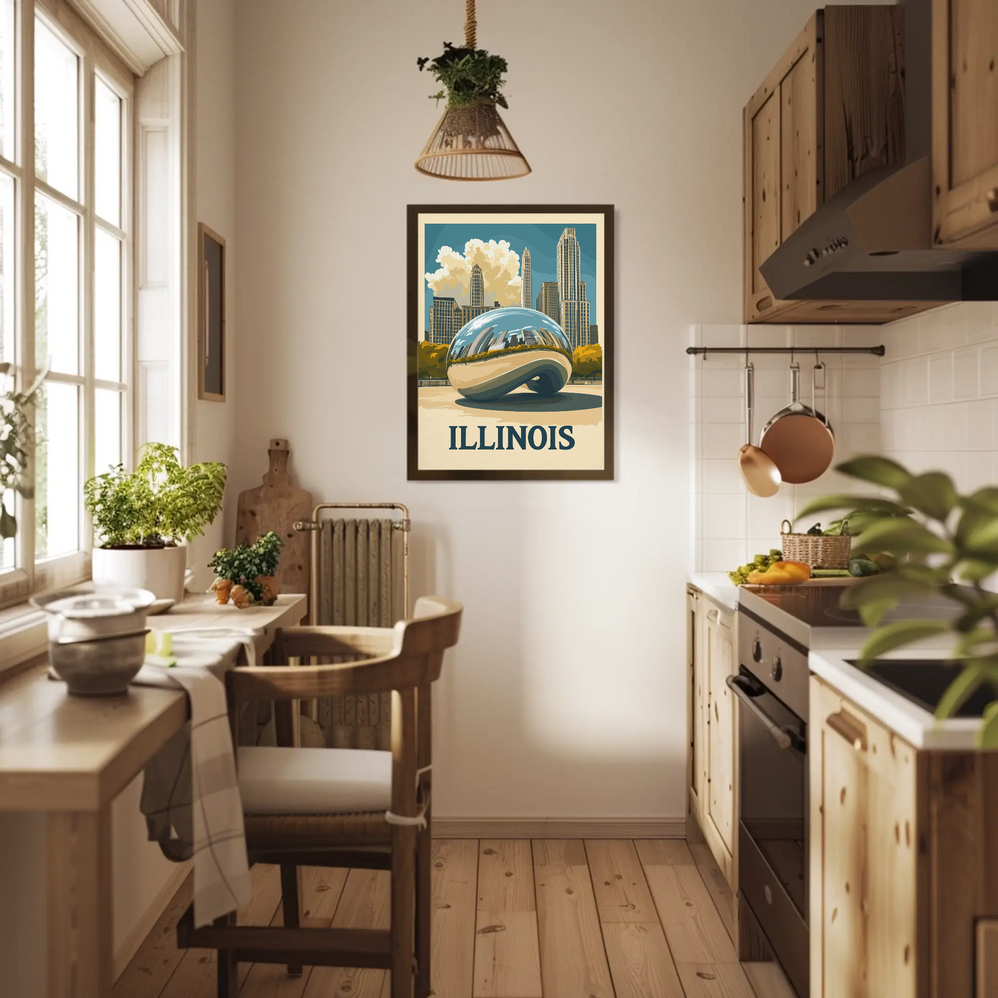 Illinois Vintage Poster