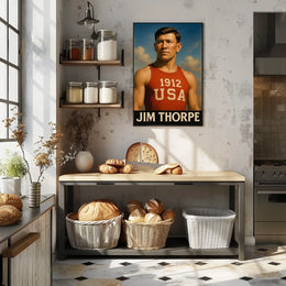 Jim Thorpe Iconic Athlete Poster