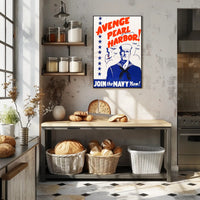 Avenge Pearl Harbor: Join the Navy Now! Poster PosterGoat
