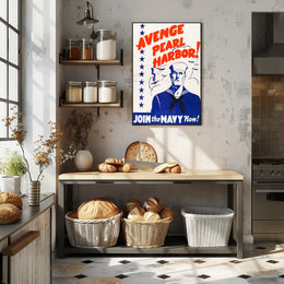 Avenge Pearl Harbor: Join the Navy Now! Poster PosterGoat