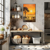 Sunset Serengeti Poster