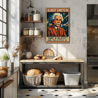 Einstein Theory Relativity Science Illustration Poster