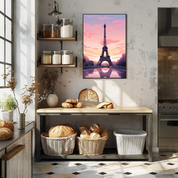 Eiffel Tower Sunset Dreamscape Urban or Cityscape Poster