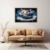 Winter Adventure Panda Poster