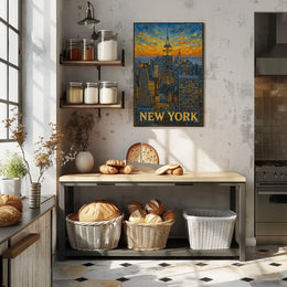 New York City Skyline Poster Wall Art for Home 18x24