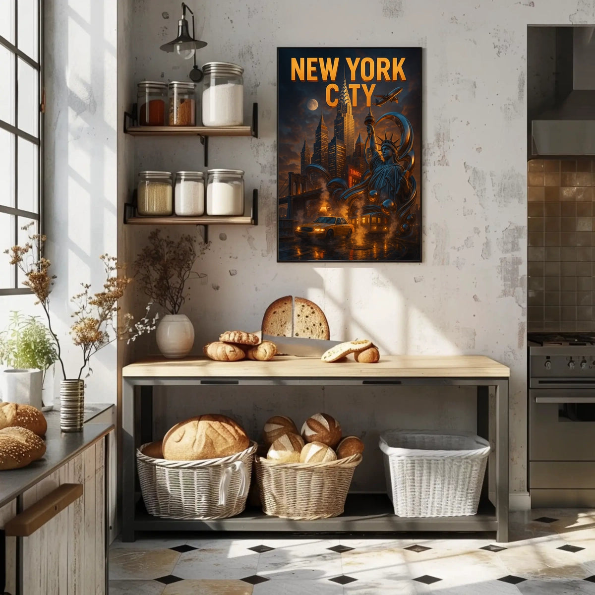 New York City Iconic Urban Landscape Poster