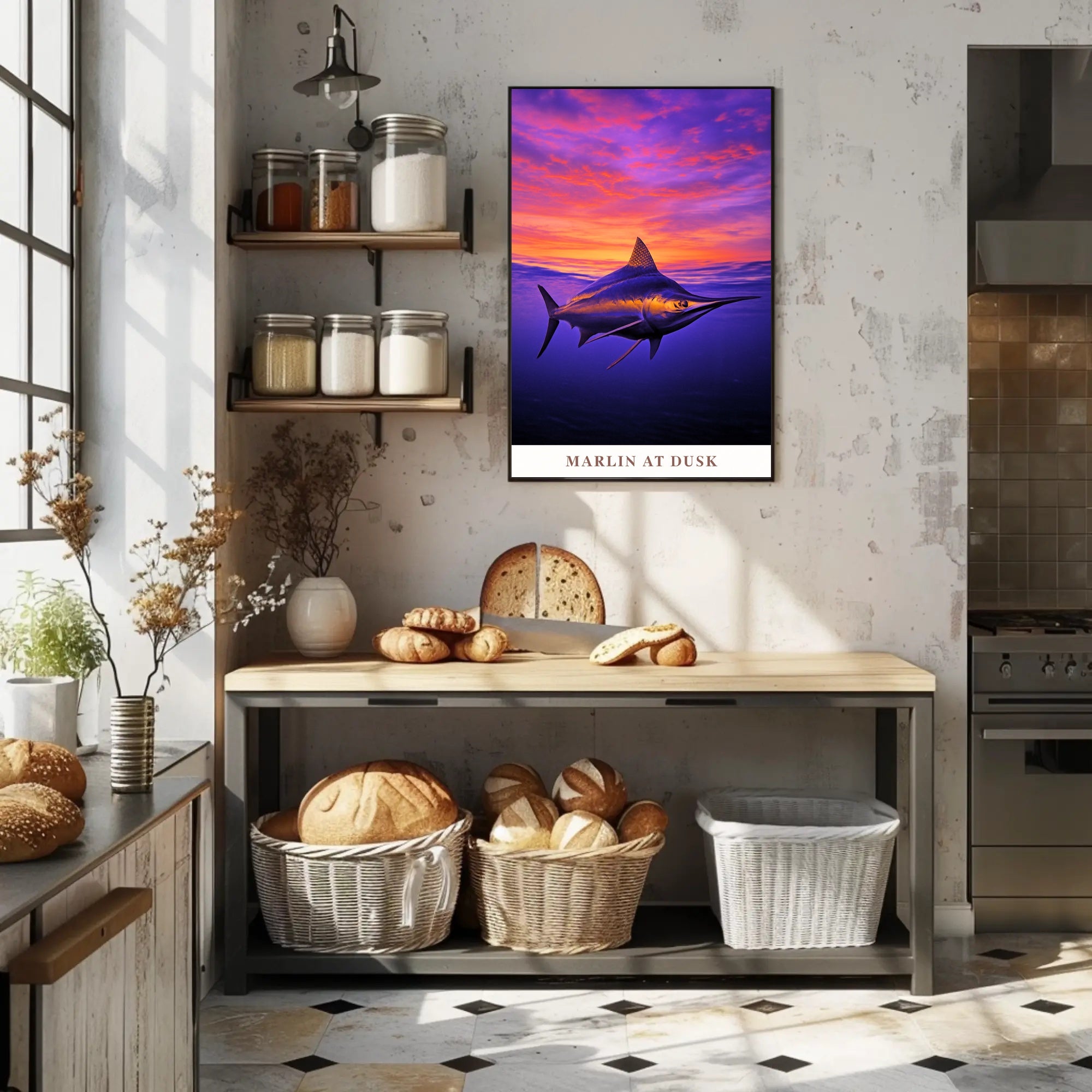 Marlin at Dusk Poster PosterGoat