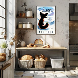 Foxy Skiers Fly Sas Poster