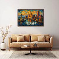 Buffalo, New York A Vibrant Cityscape Poster