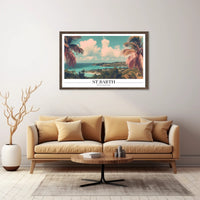 Stunning St. Barth Coastal Escape Travel Poster