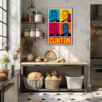 Clinton Pop Art Tribute Wall Art Print PosterGoat