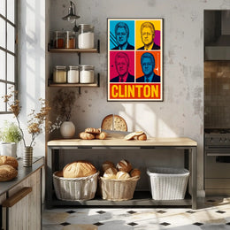 Clinton Pop Art Tribute Wall Art Print PosterGoat
