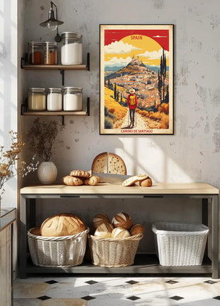 Camino de Santiago Adventure Travel Poster