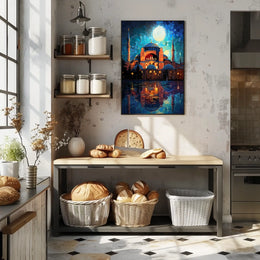 Hagia Sophia Nightscape Cultural Heritage Poster