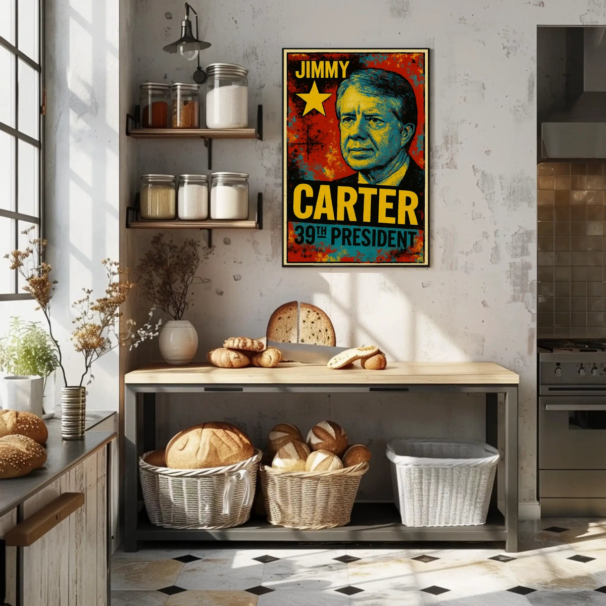Jimmy Carter 39th President of the United States Graffiti Pop Art Poster