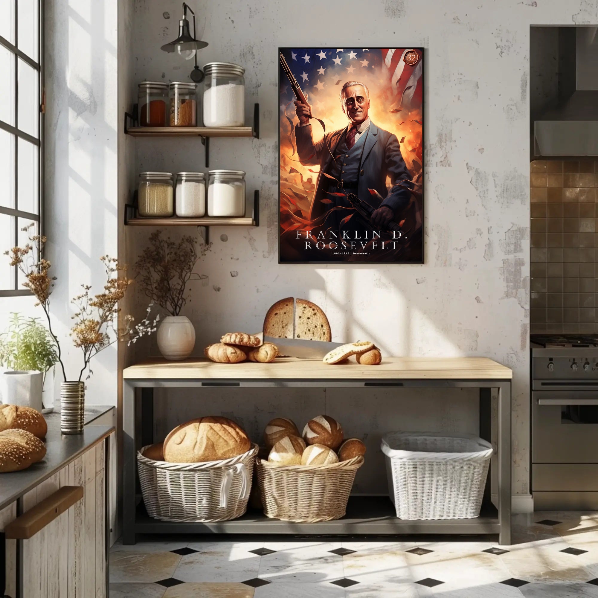 Franklin D. Roosevelt: A Pivotal Leader Poster