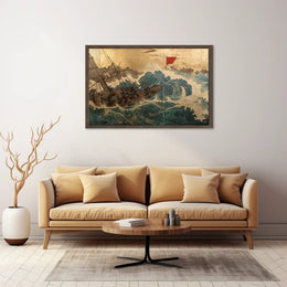 Dramatic Japanese Maritime Scene Poster: Adventure Awaits