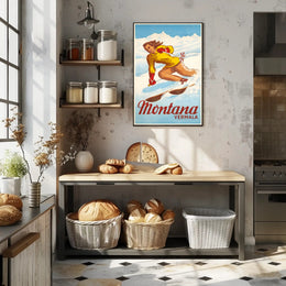 Montana Vermala Ski Resort Poster PosterGoat