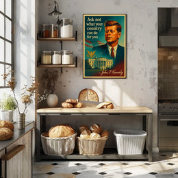 Vintage Patriotic Presidential Quote Poster Wall Art