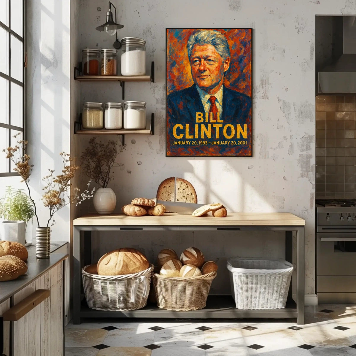 Bill Clinton Presidential Portrait Poster